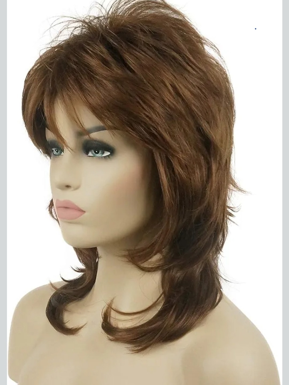 NWT Lydell Long Soft Shaggy Layered Medium Auburn Wig Classic Cap Full Synthetic